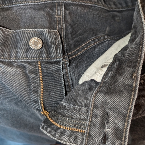 Y2K Levi's 550 Jeans Men Size 38x36 Relaxed Fit Faded Black Baggy Denim Red Tag - Picture 10 of 14